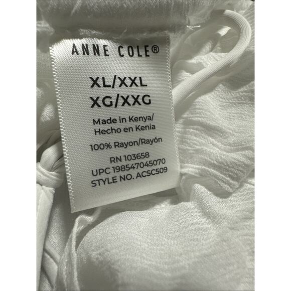 Anne Cole Womens Limited Edition White Swim Cover-Up Size: XL/XXL Flutter Sleeve - Picture 5 of 5